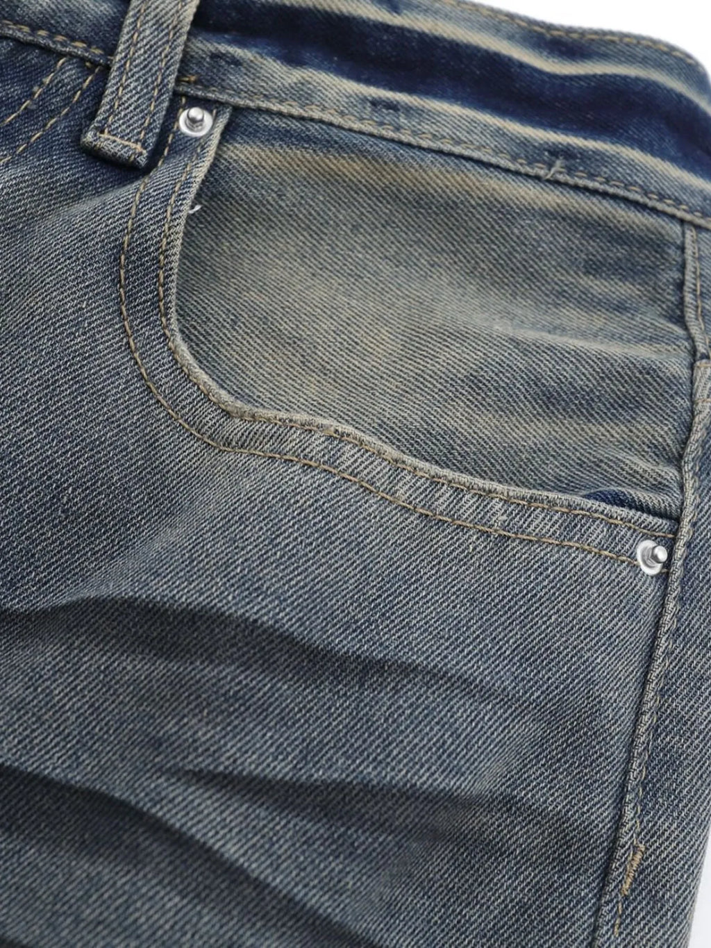 Men's Distressed Wide Leg Jeans