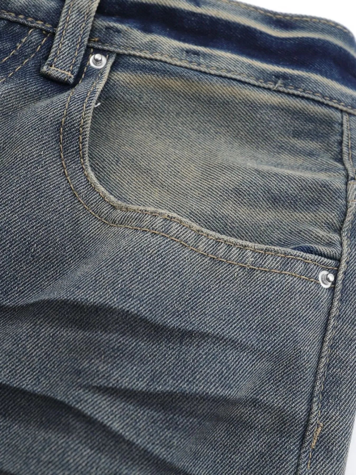 Men's Distressed Wide Leg Jeans