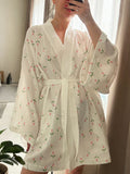 Floral Print Lightweight Lounge Nightgown