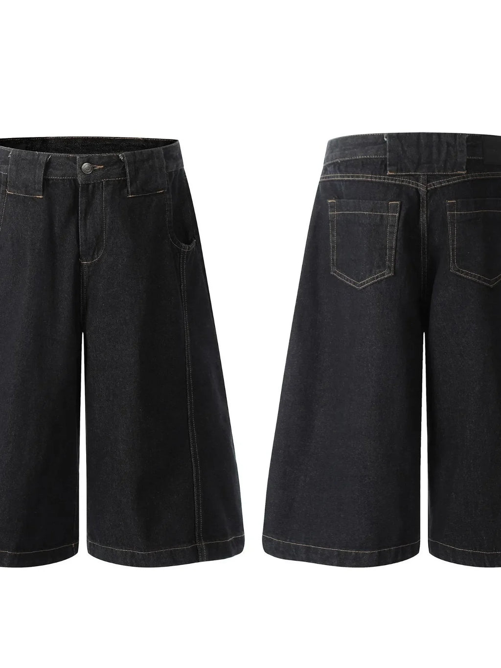 Men's Wide Leg Denim Shorts