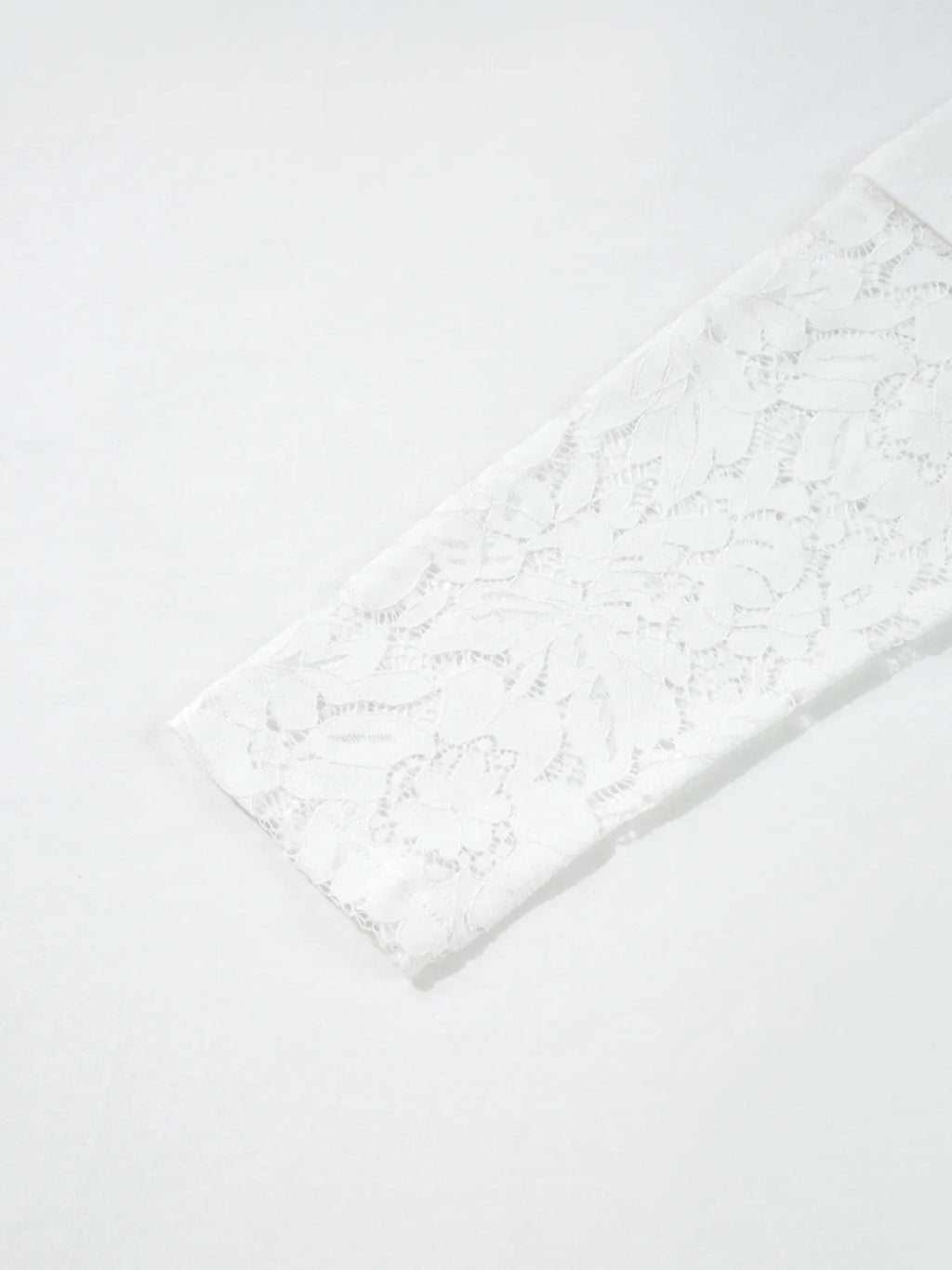 Lace Long Sleeve Insert Drop Shoulder Tee
