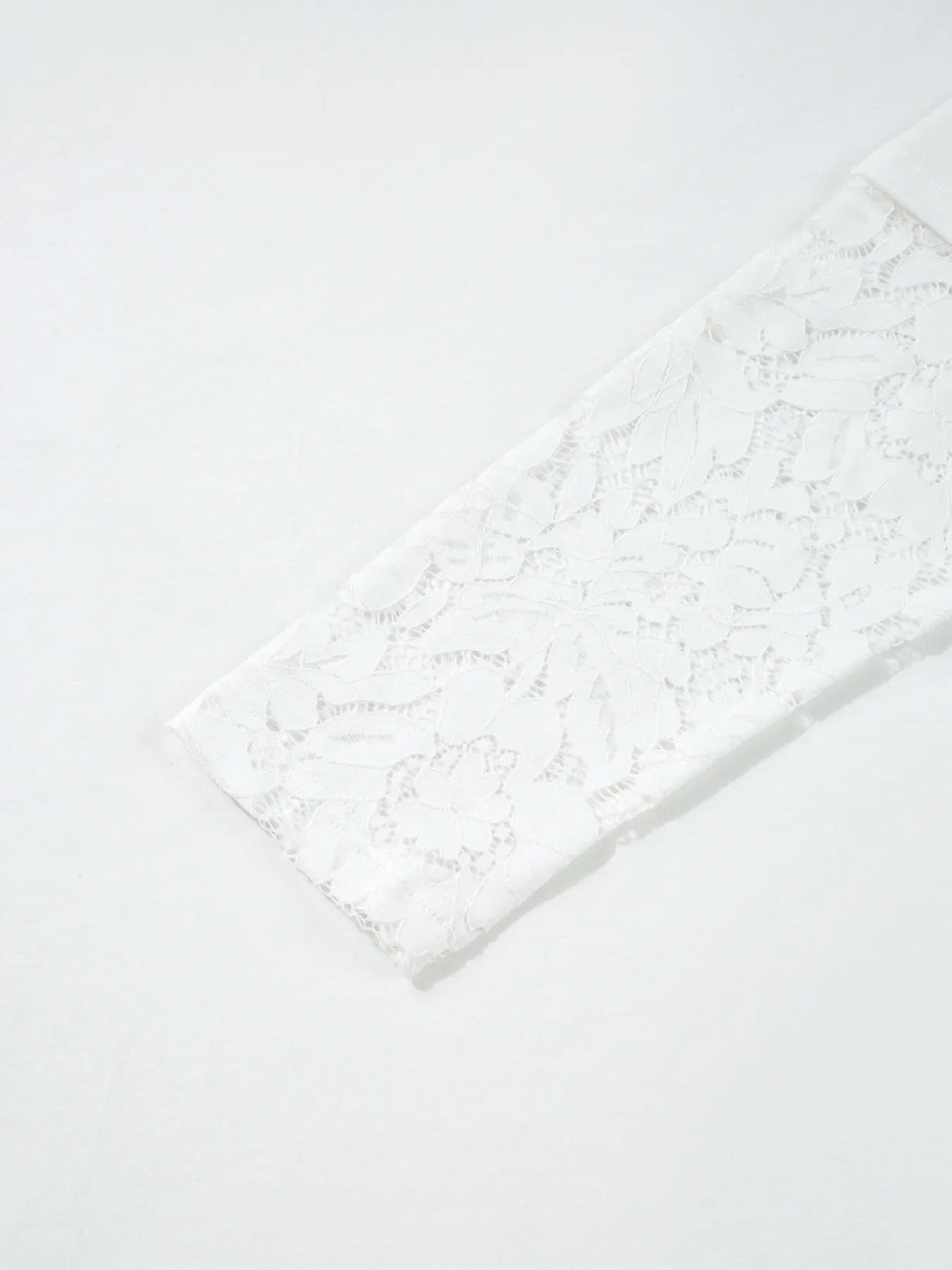 Lace Long Sleeve Insert Drop Shoulder Tee