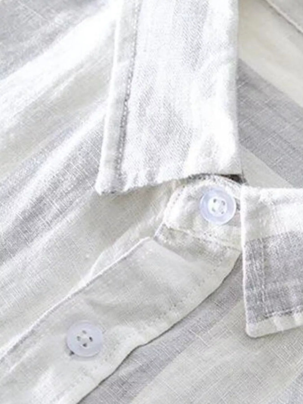 Men's Plus Size Striped Button Up Long Sleeve Shirt