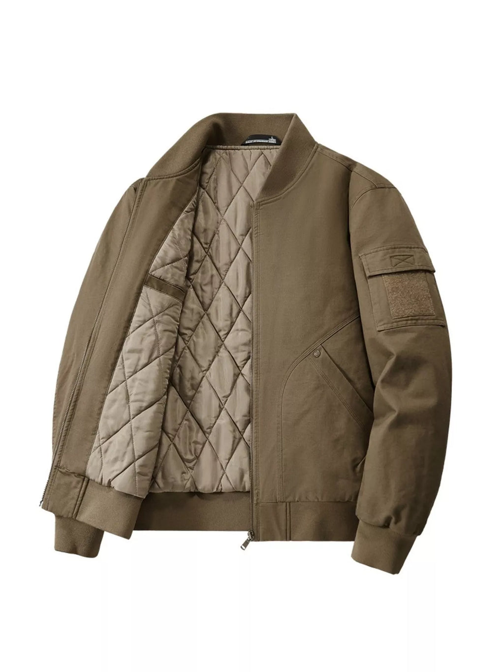 Men's Plus Size Zip Up Long Sleeve Jacket