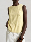 Textured Round Neck Tank