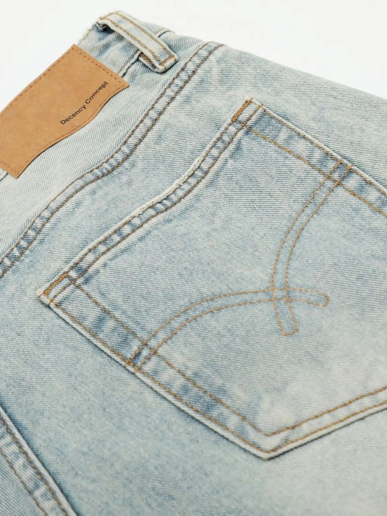 Men's Wash Wide Leg Denim Shorts