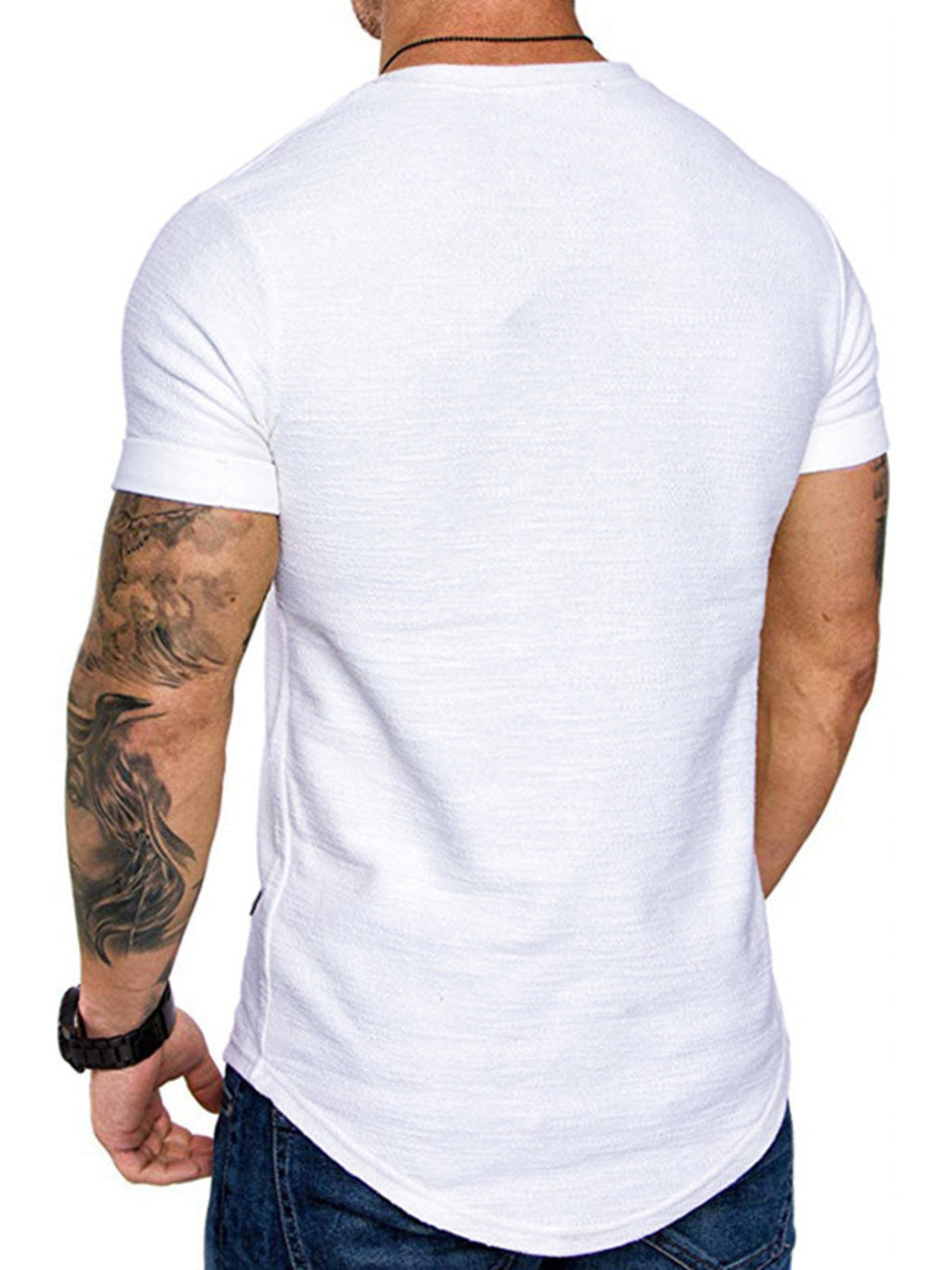Men's Round Neck Slim Fit Casual T-Shirt