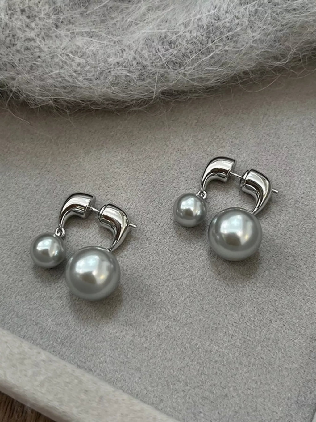 Pearl Alloy Drop Earrings