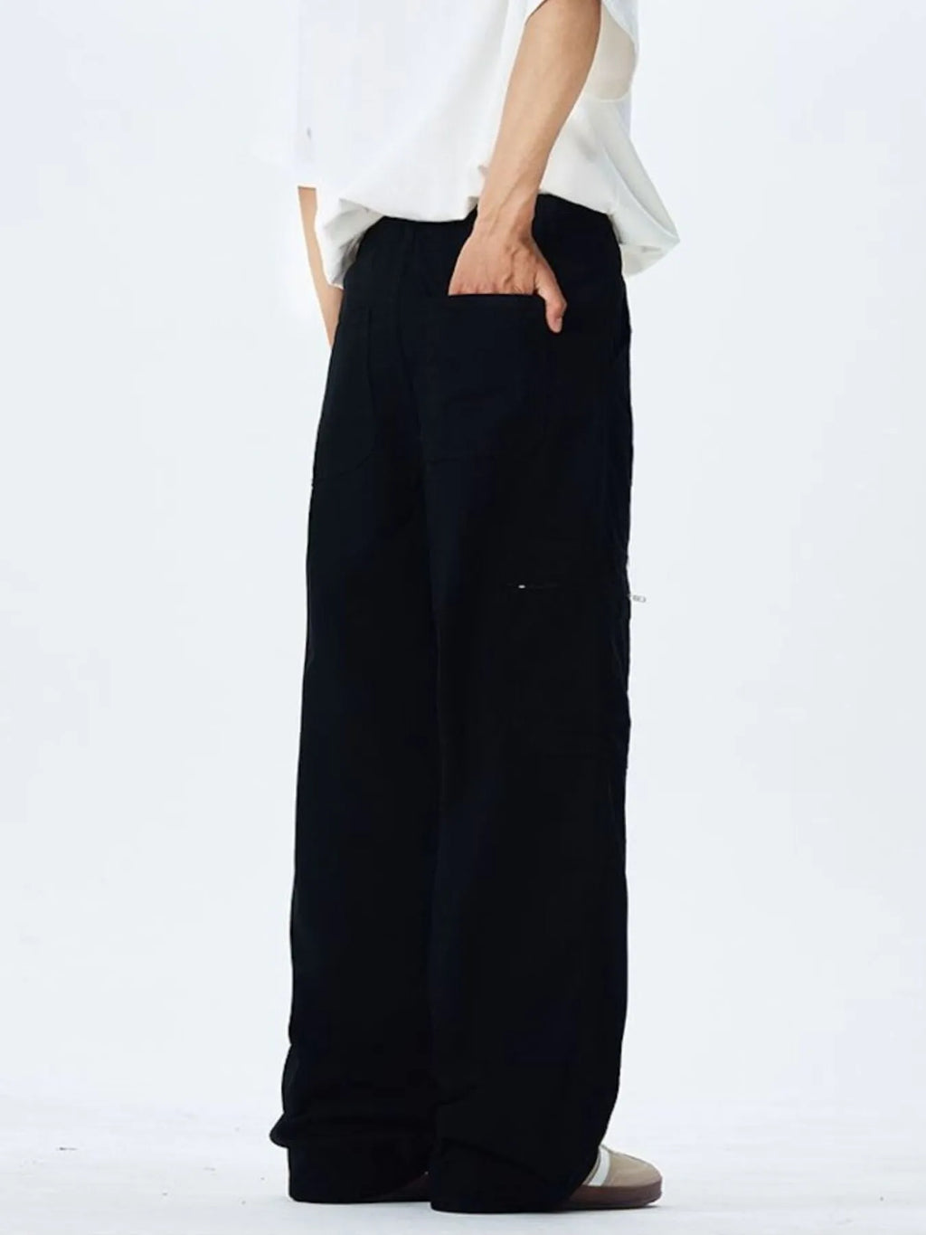 Men's Wide Leg Cargo Pants with Multi Pockets