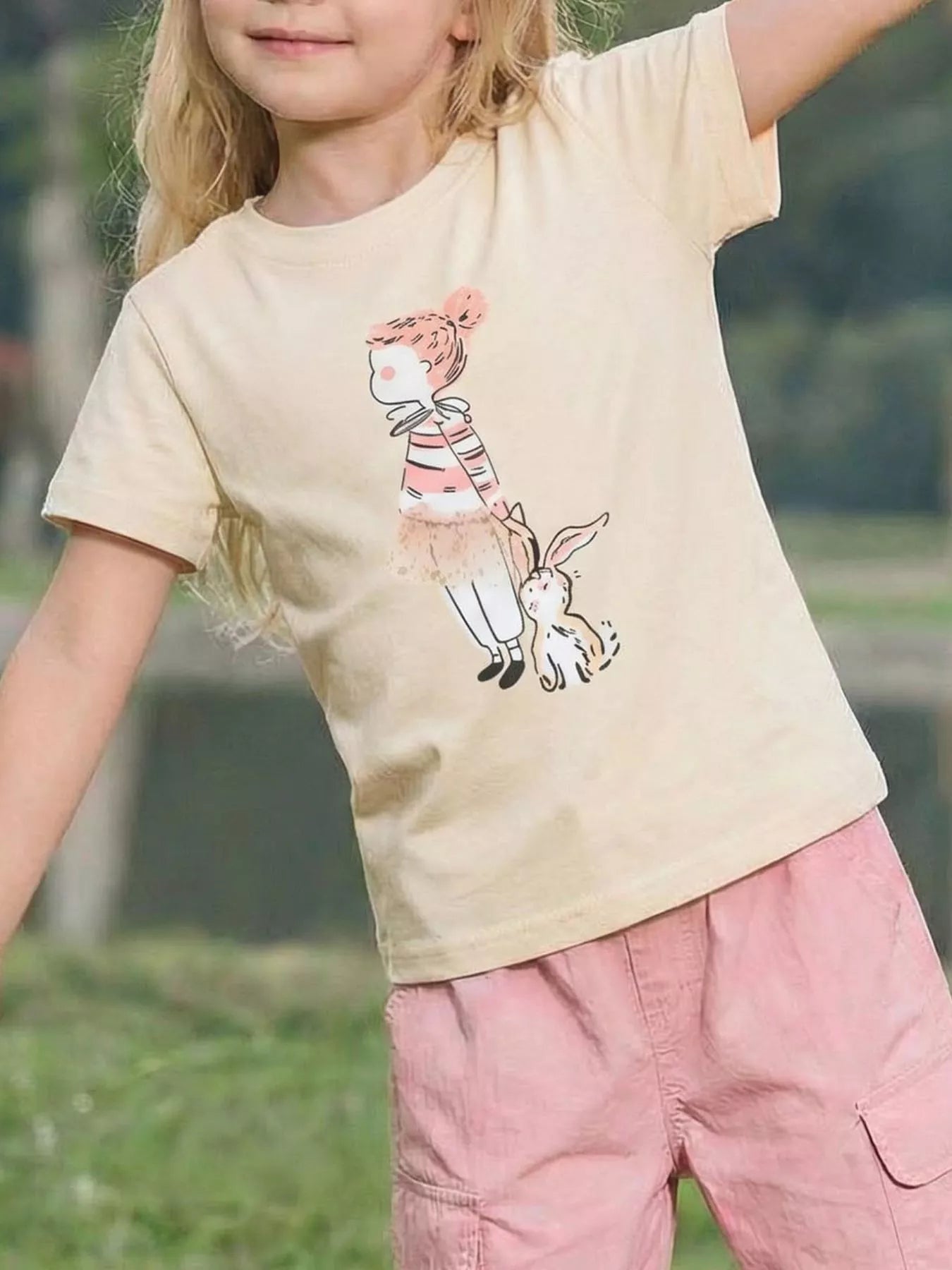 Children's Graphic Round Neck T-Shirt