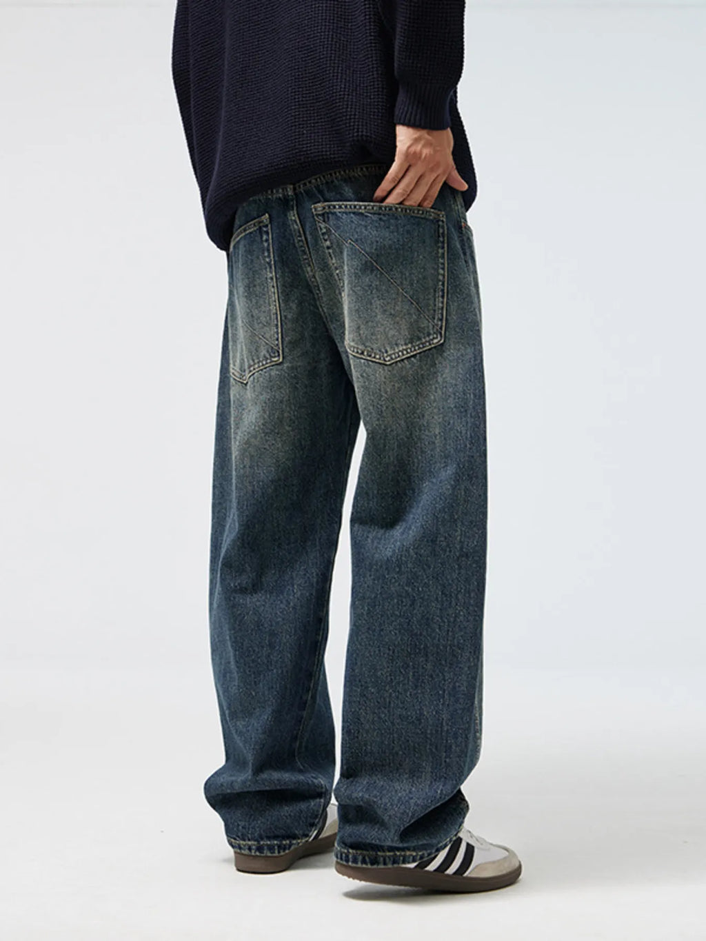 Men's Full Size Wide Leg Jeans Plus Size