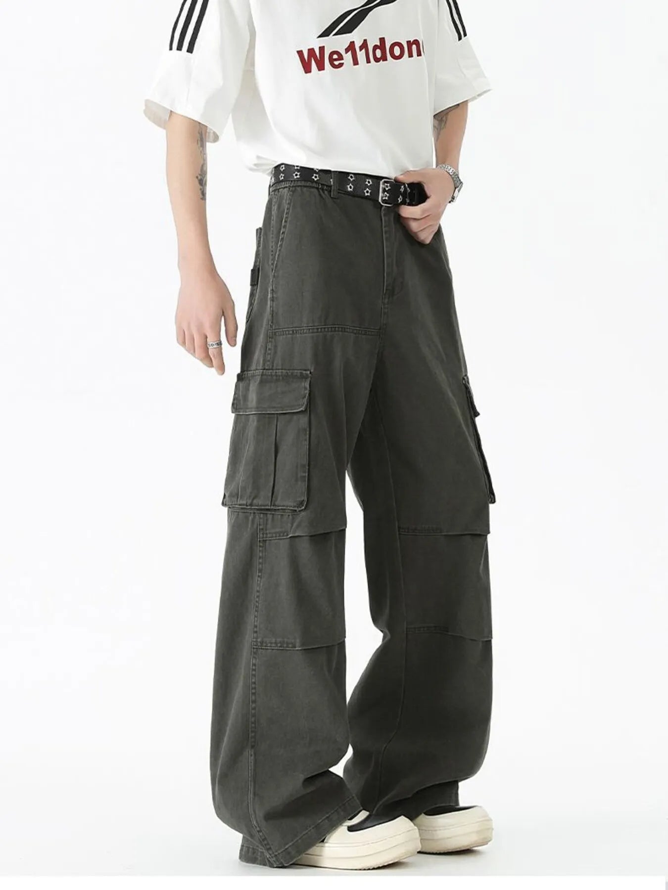 Men's Wide Leg Cargo Pants