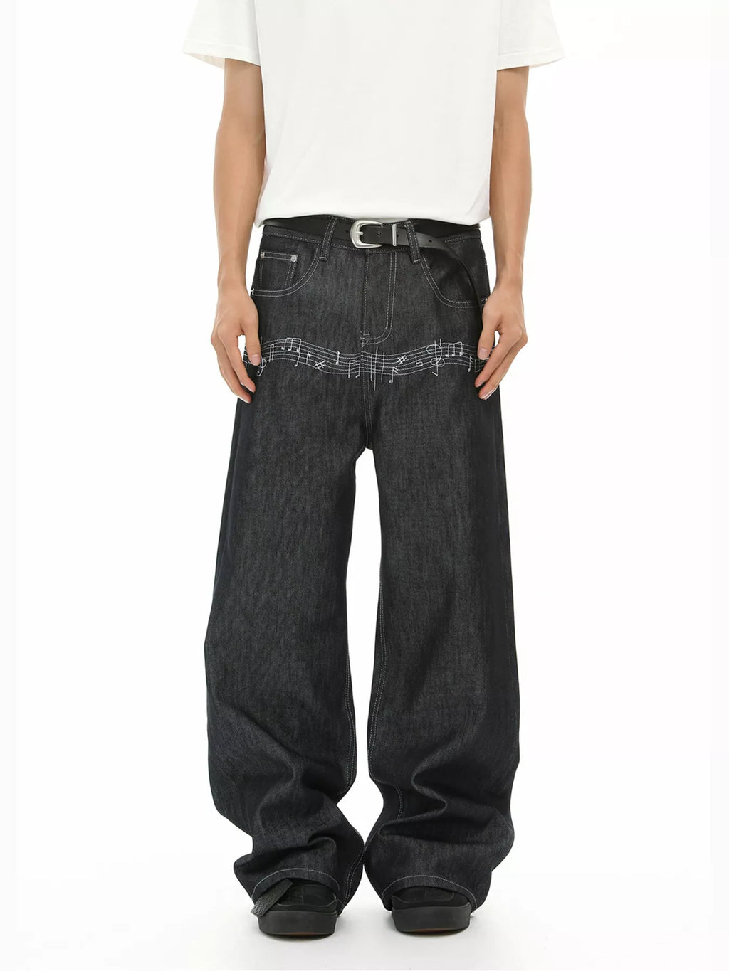 Men's Loose Fit Wash Jeans