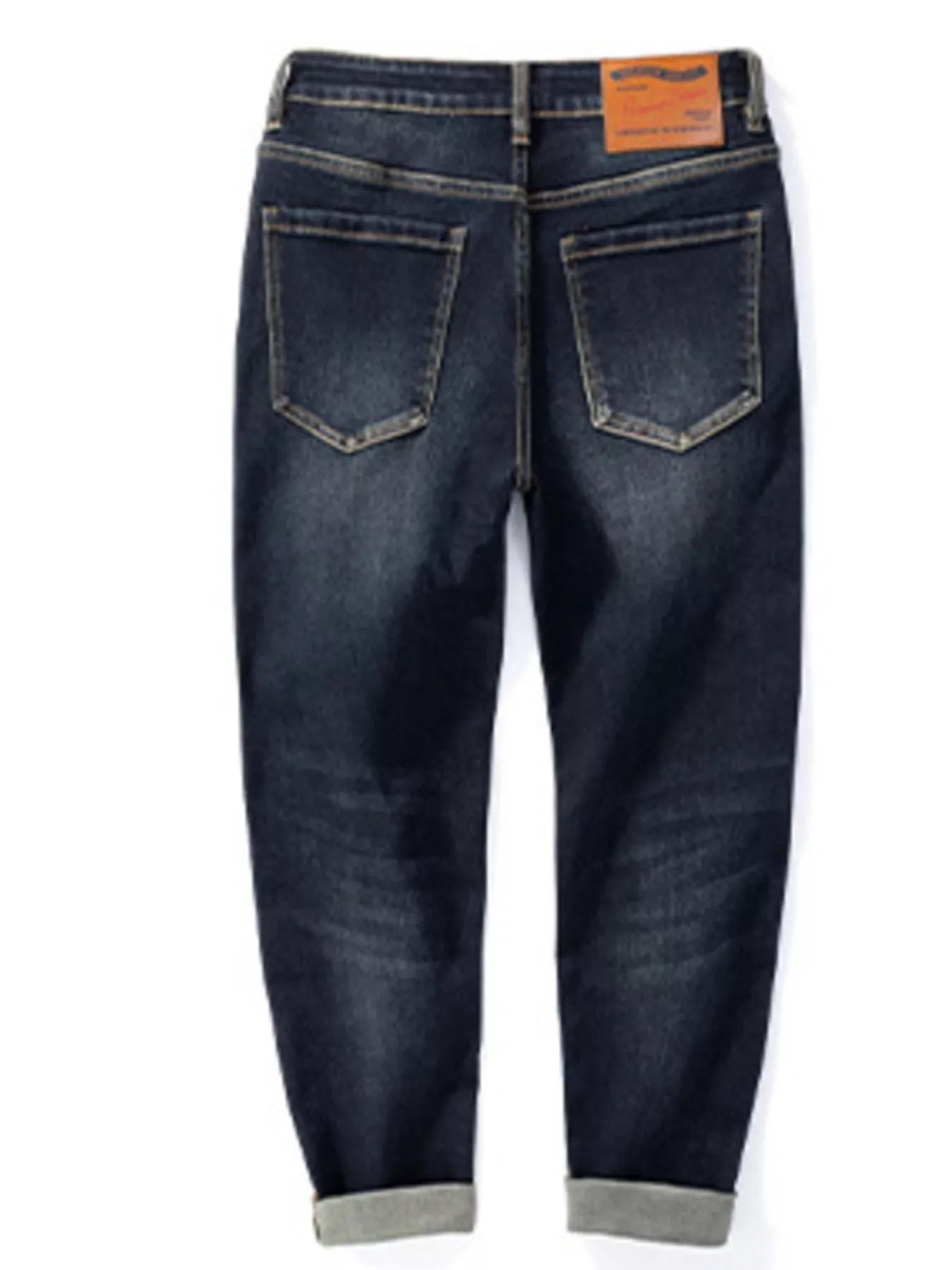Men's Straight Leg Washed Jeans