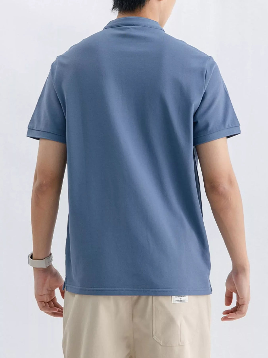 Men's Plus Size Button Detail Short Sleeve Top