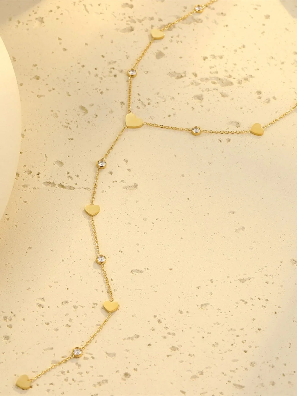 18K Gold-Plated Heart Zircon Necklace