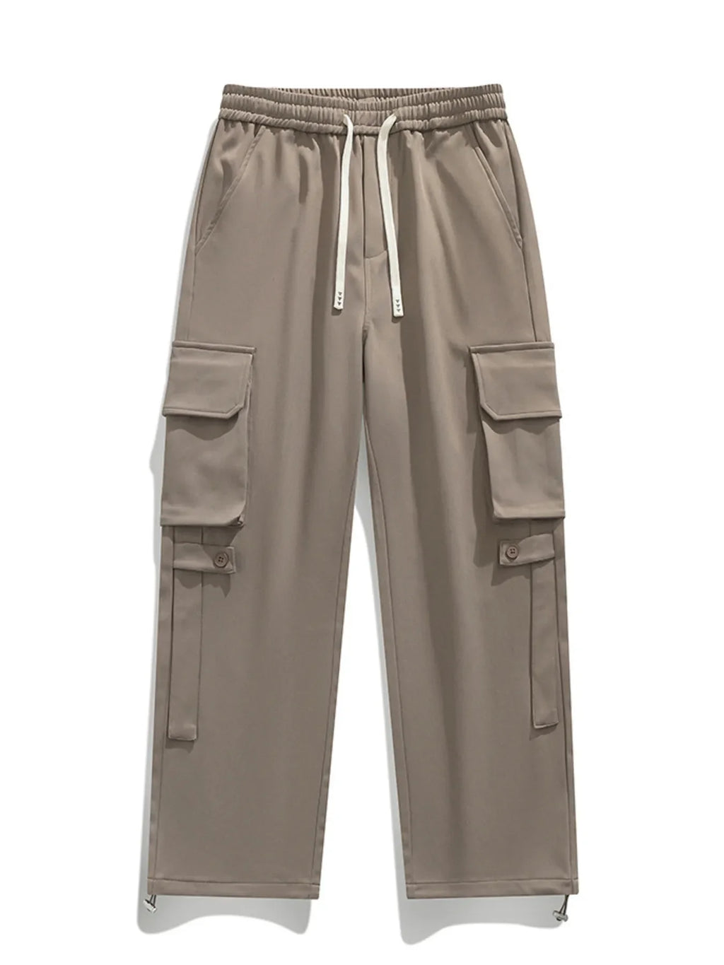 Men's Plus Size Loose Fit Cargo Pants with Drawstring