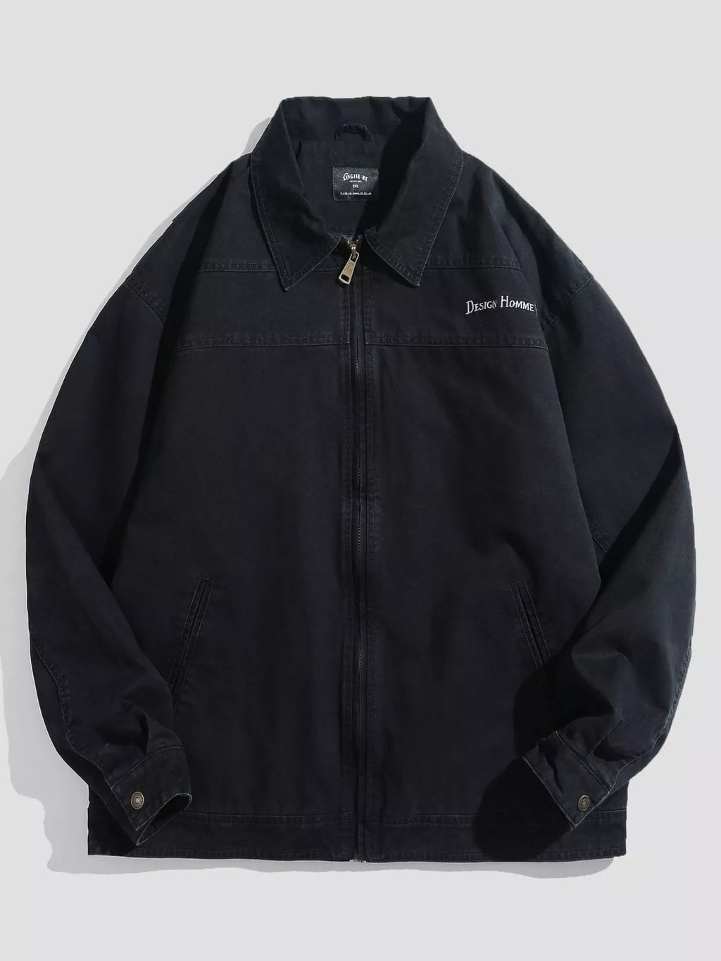 Men's Plus Size Casual Zip Up Jacket