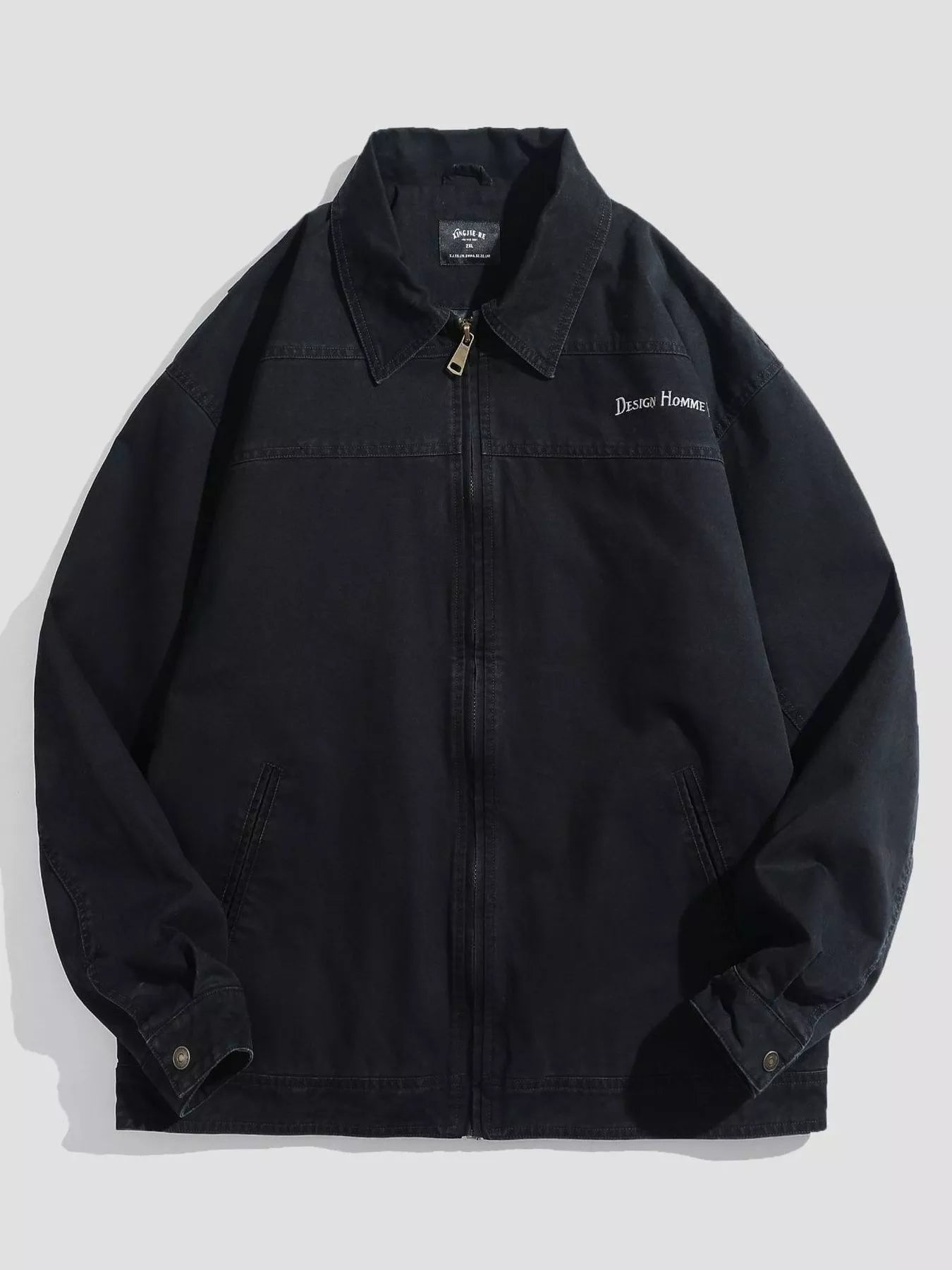 Men's Plus Size Casual Zip Up Jacket