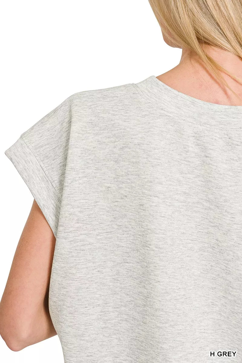 Zenana Scuba Short Sleeve Sweatshirts