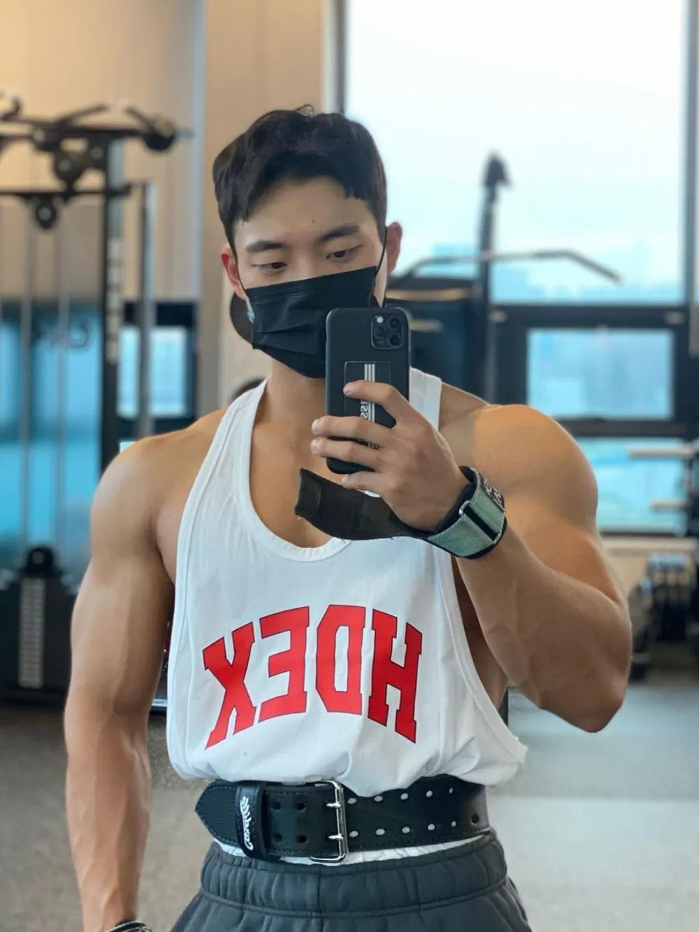 Men's Plus Size Round Neck Letter Graphic Tank