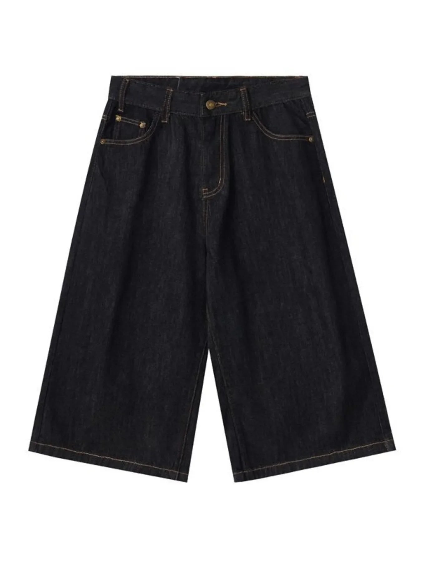 Men's Wide Leg Denim Shorts