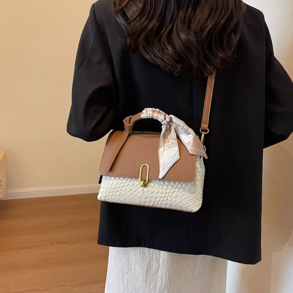 Textured Flap Crossbody Bag