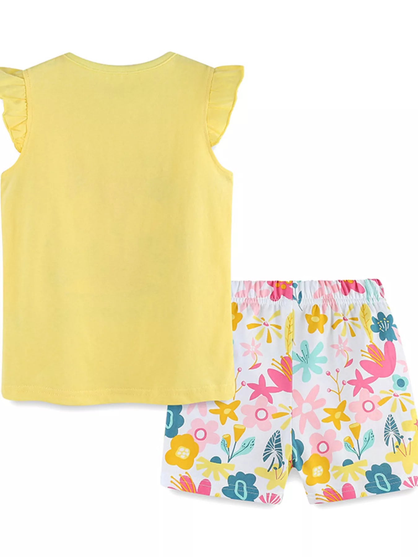 Children's Fox Tank and Floral Shorts Set