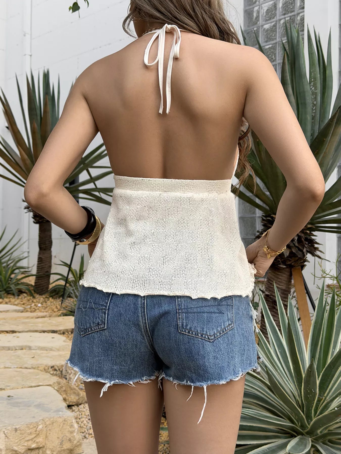Shell Halter Neck Cami