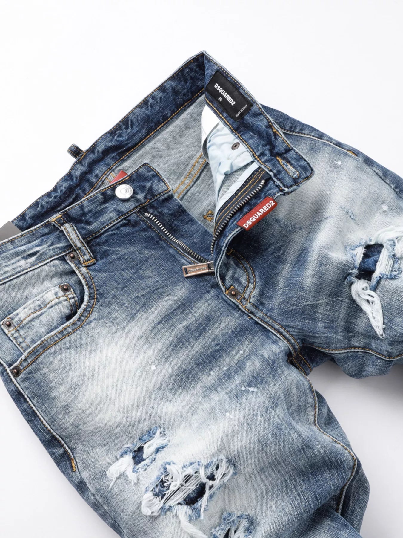 Men's Distressed Slim Fit Jeans