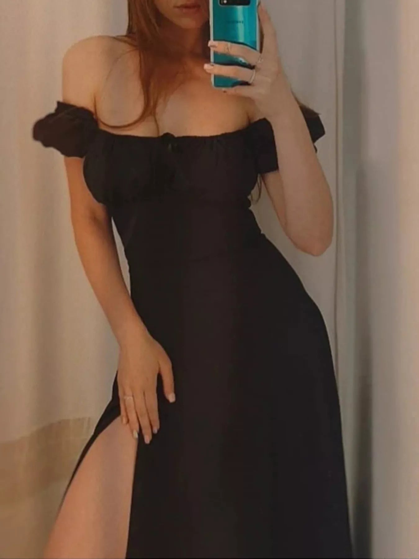 Full Size Slit Short Sleeve Midi Dress Plus Size