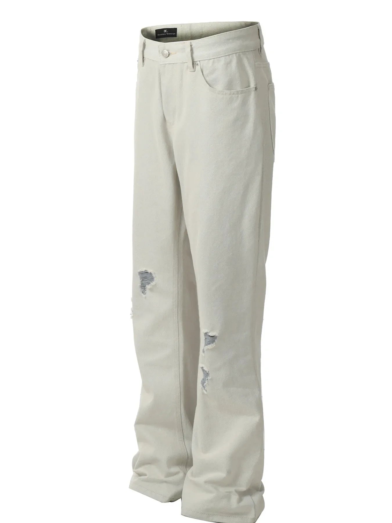 Men's Distressed Wash Straight Leg Jeans