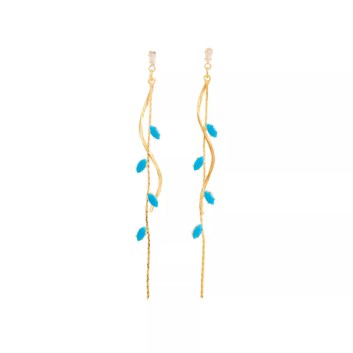 18K Gold-Plated Chain Drop Earrings