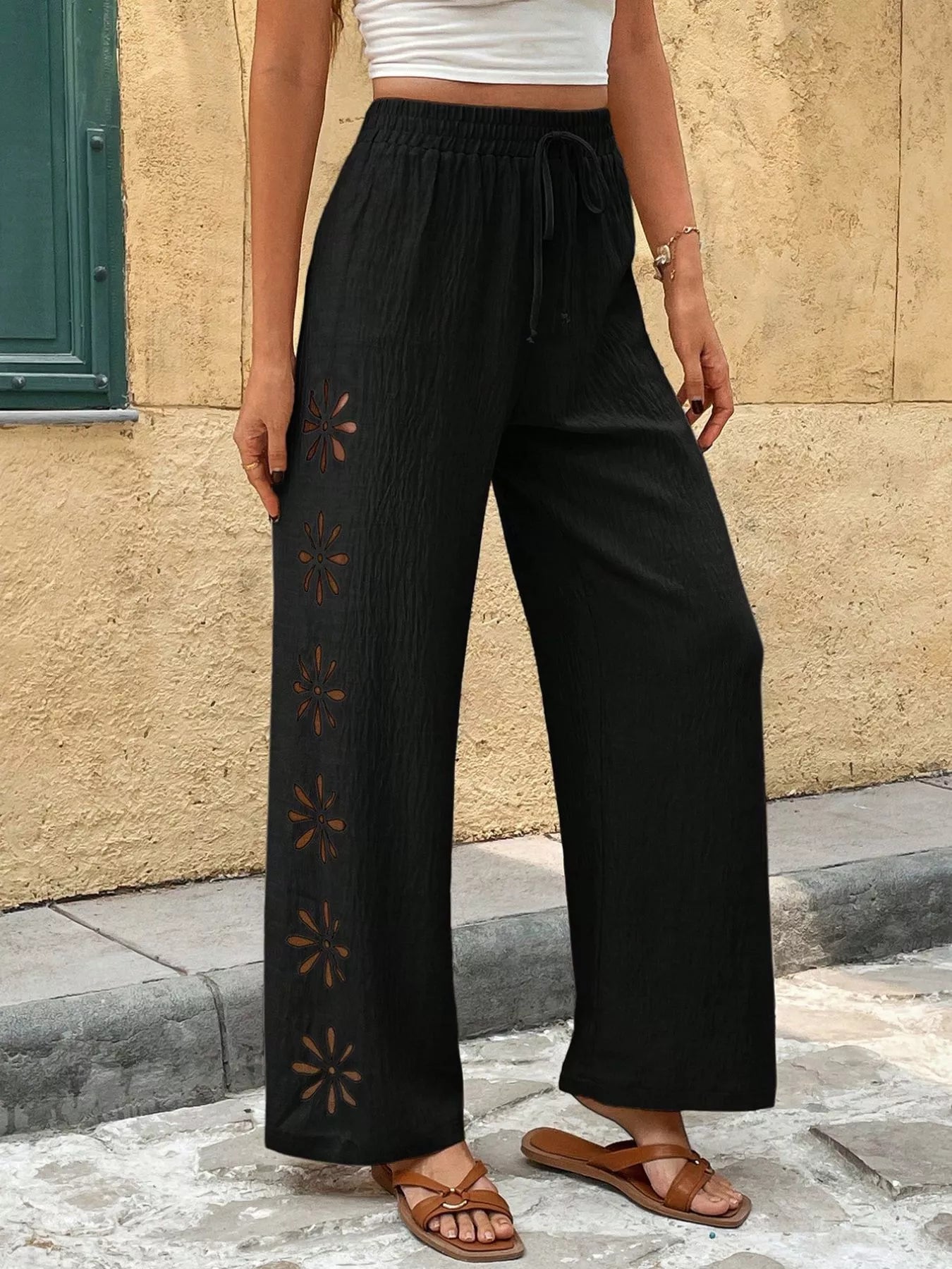 Casual Wide-Leg Pants