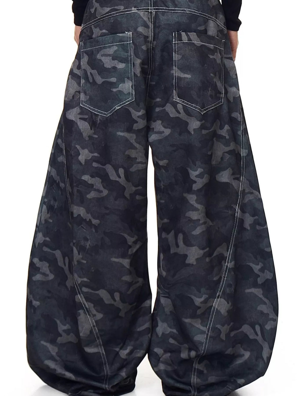Men's Full Size Camo Star Print Baggy Jeans Plus Size