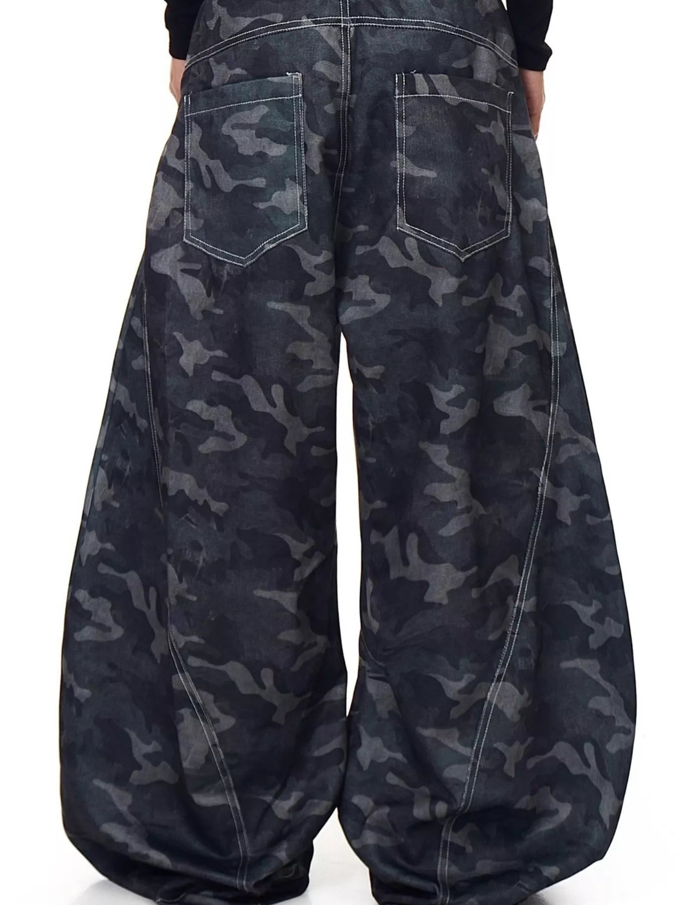 Men's Full Size Camo Star Print Baggy Jeans Plus Size