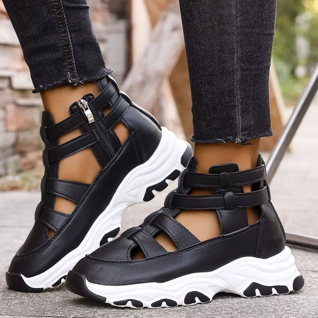 Cutout Platform Sneakers