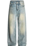 Men's Washed Wide Leg Jeans
