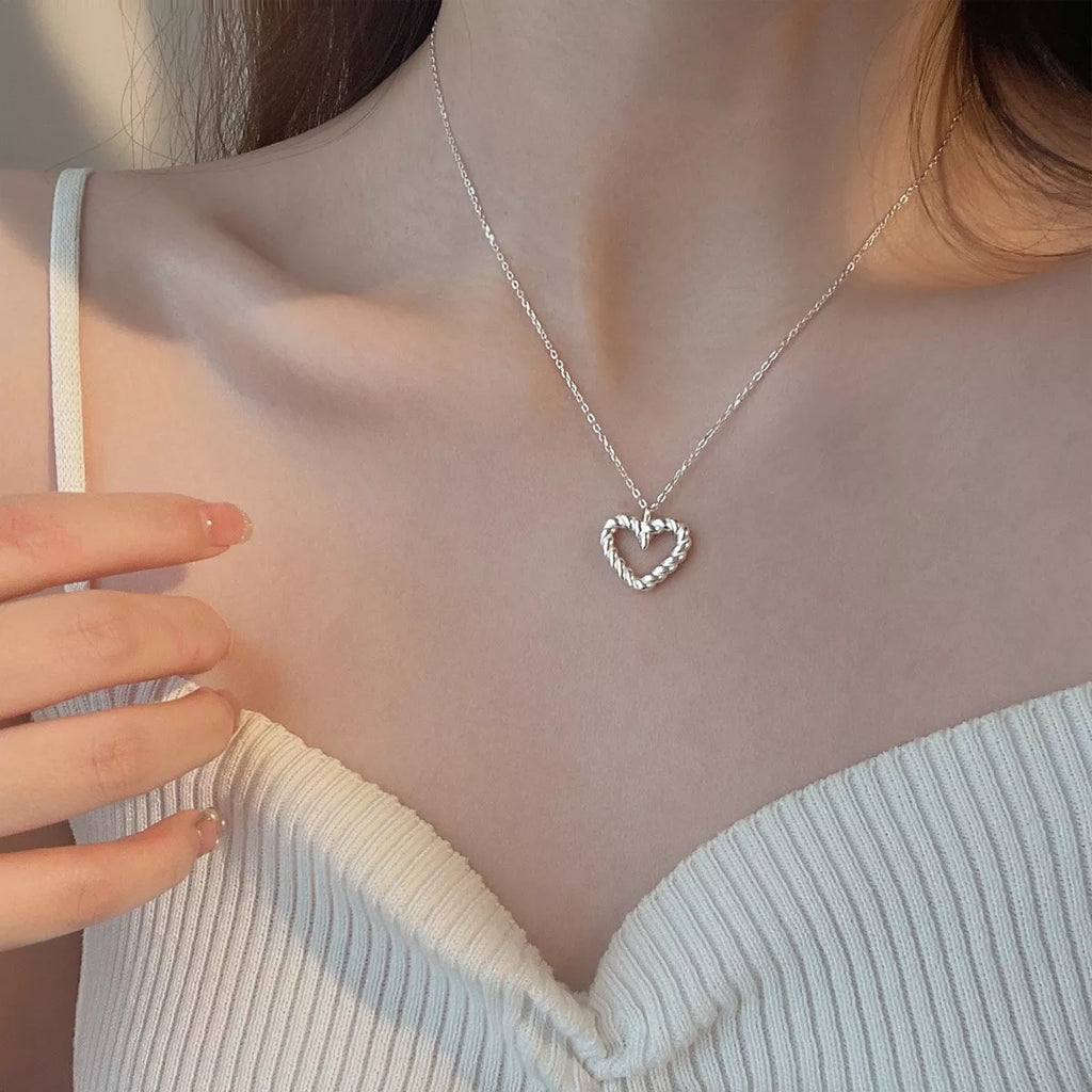 925 Sterling Silver Heart Necklace