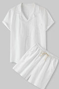Men's Short Sleeve Shirt and Shorts Set