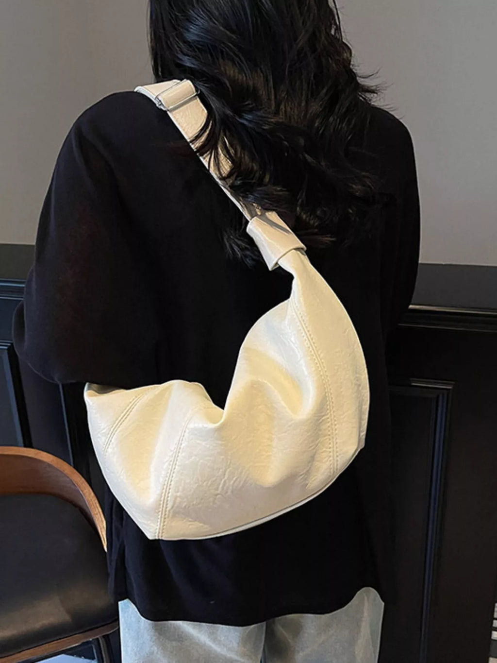 Casual Style Crescent Crossbody Bag