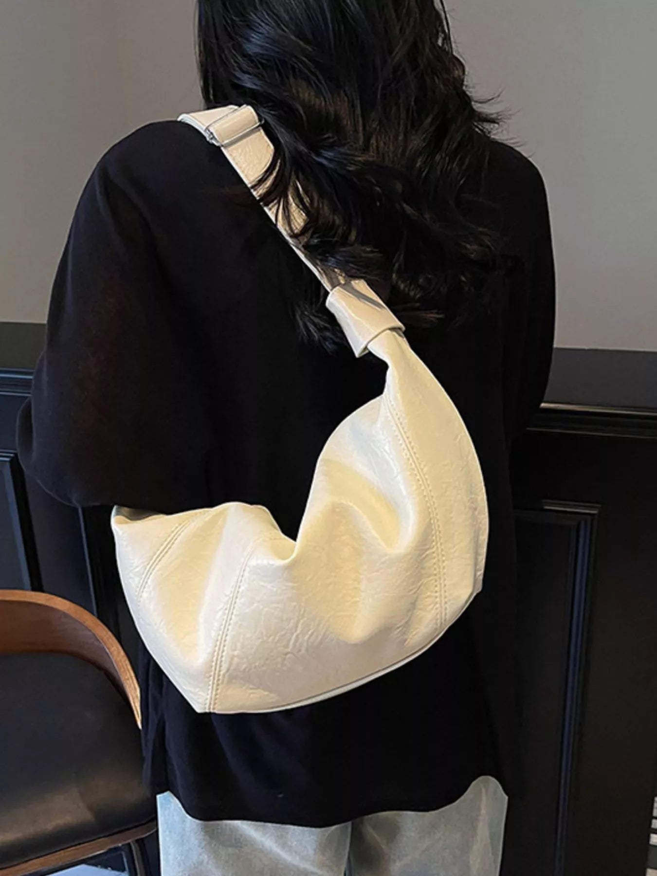 Casual Style Crescent Crossbody Bag