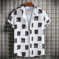 Men's Plus Size Casual Printed Short Sleeve Shirt