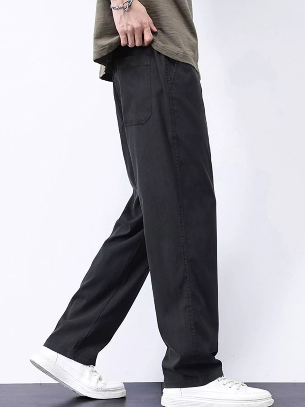 Men's Plus Size Casual Straight-Leg Pants
