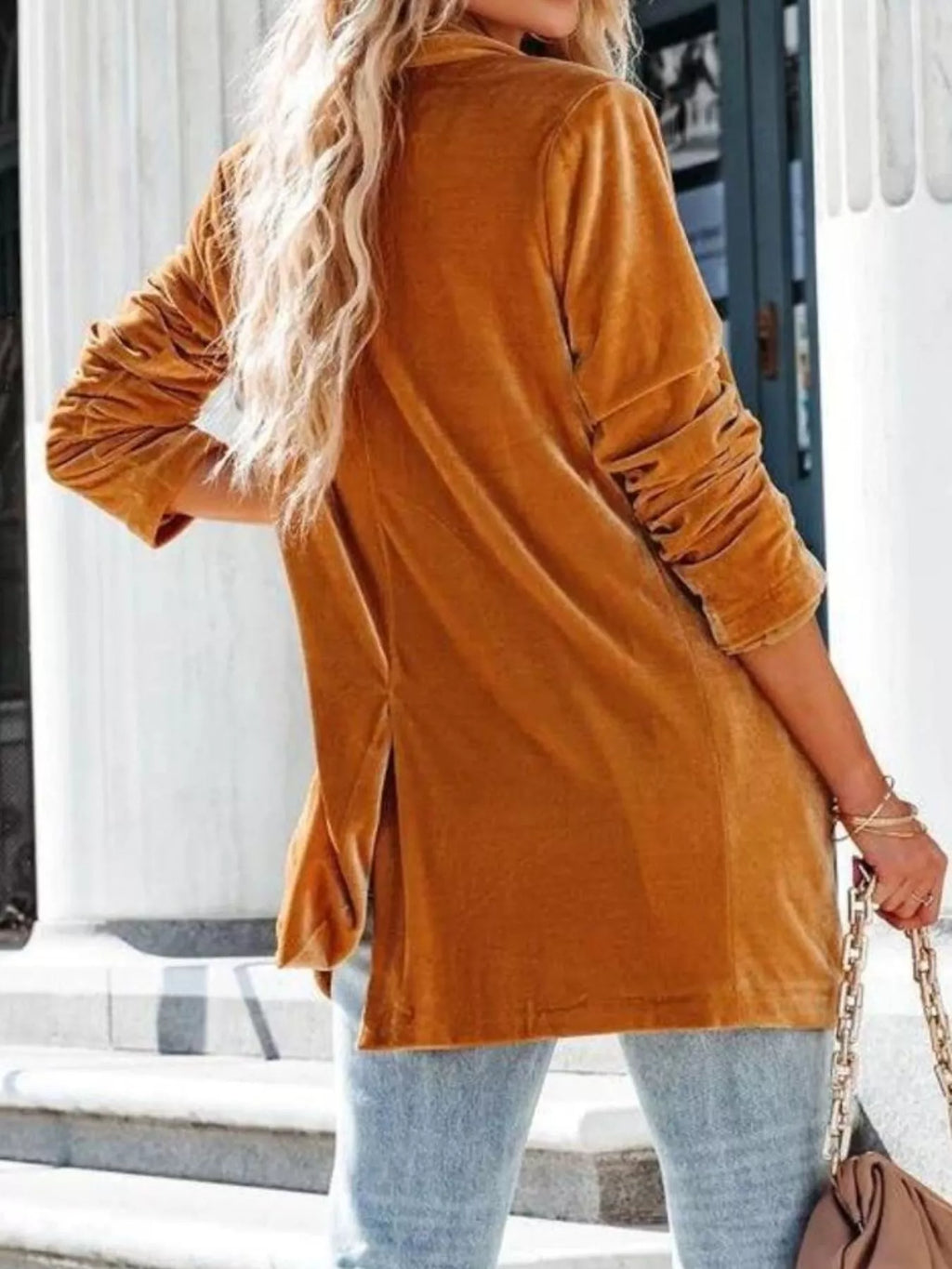 Velvet One Button Outerwear