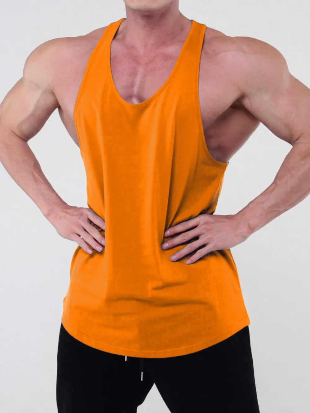 Men's Plus Size Round Neck Racerback Tank