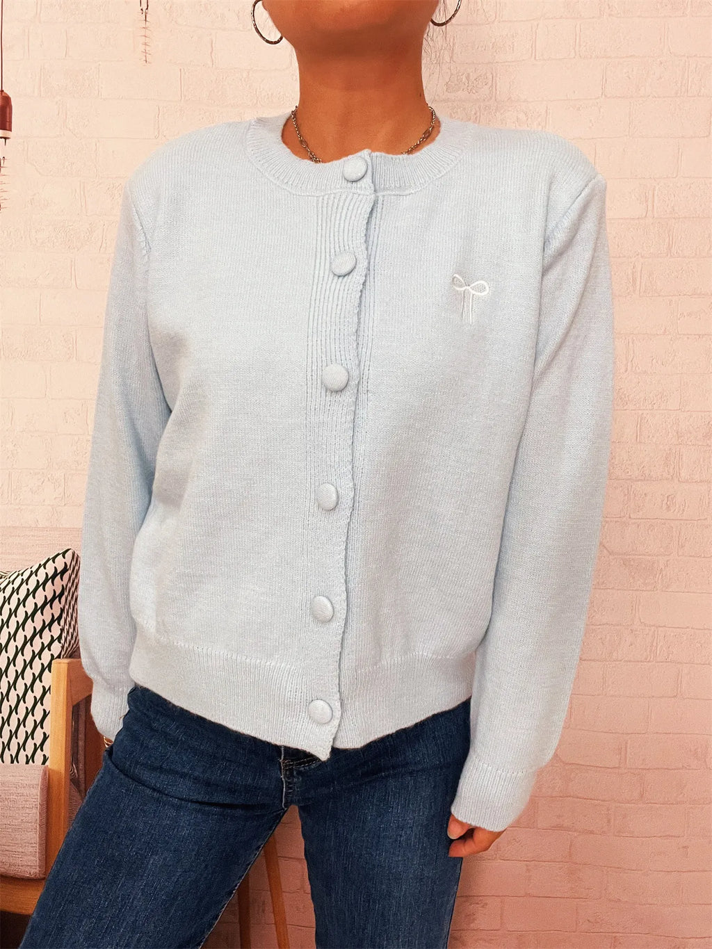Button-Up Long Sleeve Cardigan