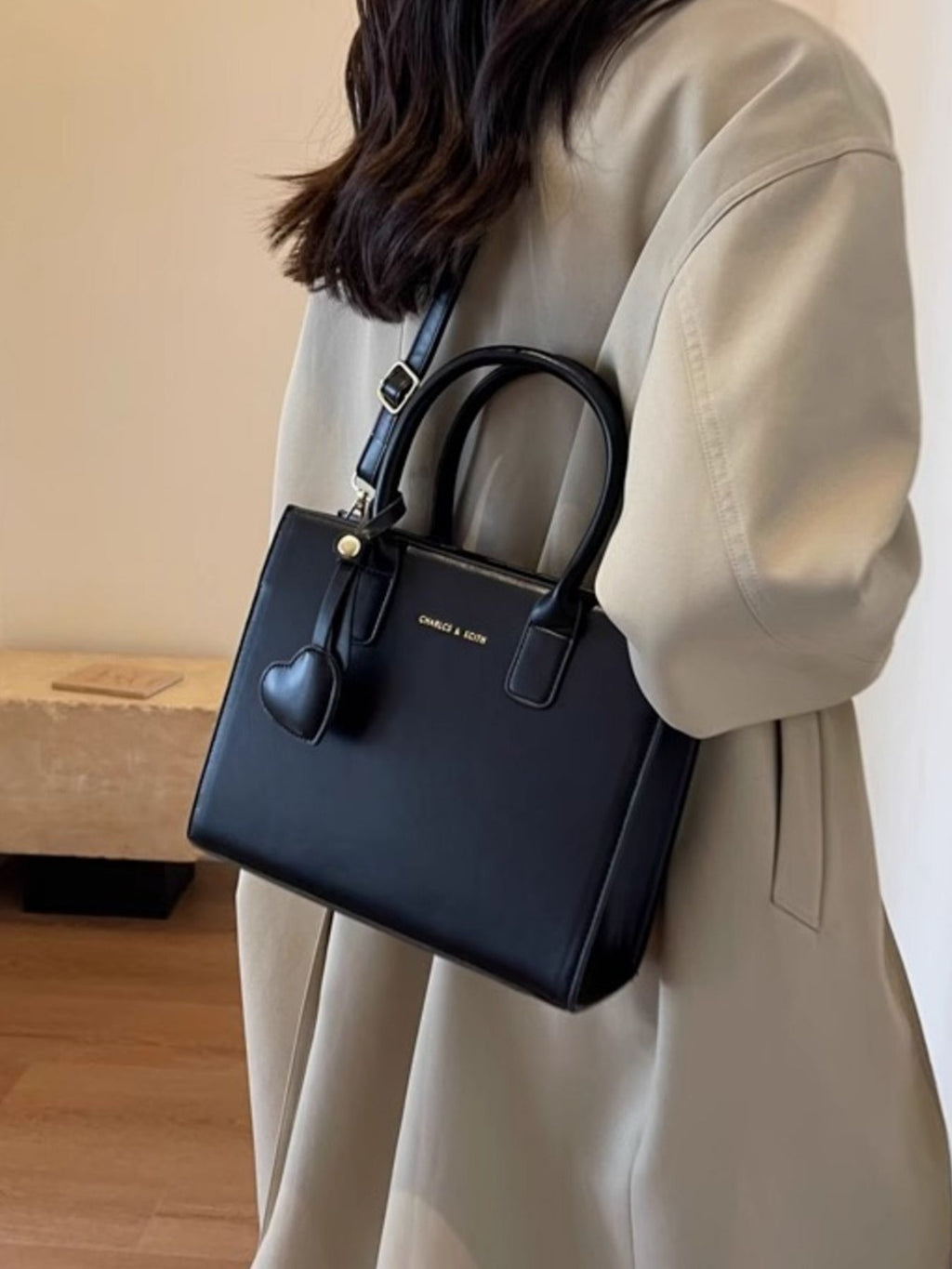 Top Handle Leather Crossbody Bag