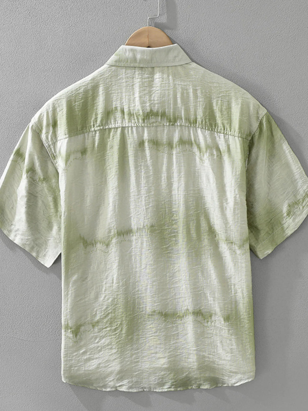 Men's Plus Size Printed Short Sleeve Button-Up Shirt