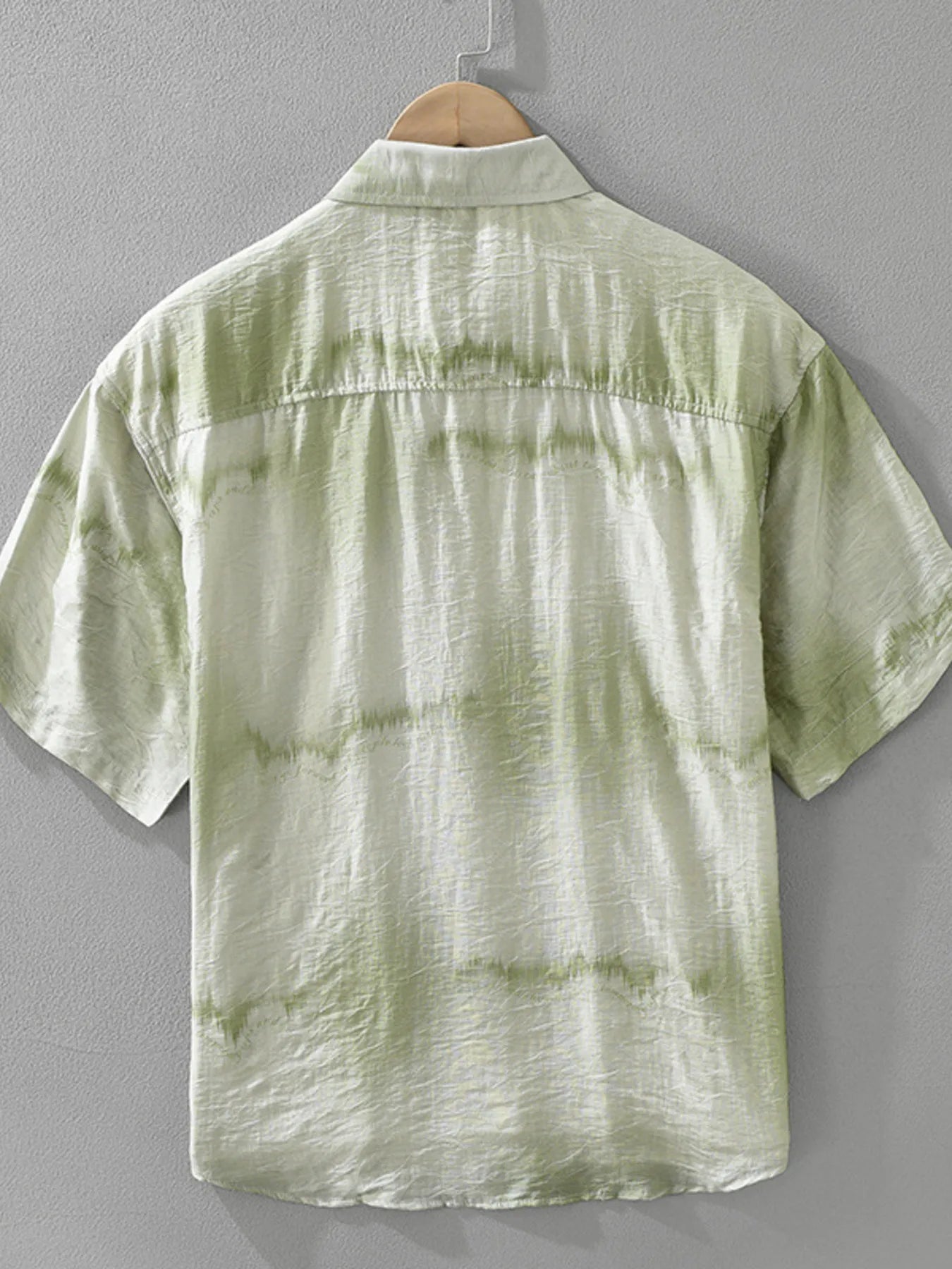 Men's Plus Size Printed Short Sleeve Button-Up Shirt
